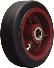 Hamilton - 6 Inch Diameter x 2 Inch Wide, Rubber on Cast Iron Caster Wheel - 410 Lb. Capacity, 2-1/4 Inch Hub Length, 1-7/16 Inch Axle Diameter, Plain Bore Bearing - Industrial Tool & Supply