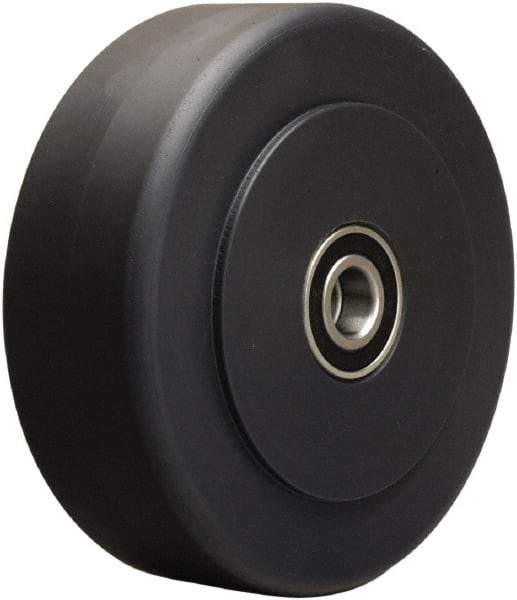 Hamilton - 6 Inch Diameter x 2 Inch Wide, Nylon Caster Wheel - 2,300 Lb. Capacity, 2-1/4 Inch Hub Length, 1/2 Inch Axle Diameter, Precision Ball Bearing - Industrial Tool & Supply
