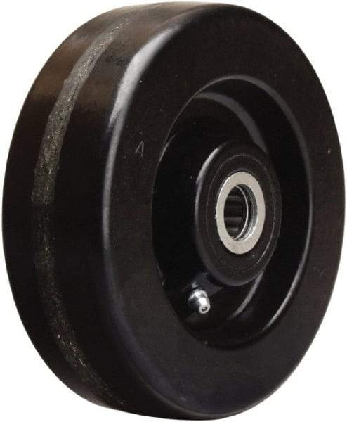 Hamilton - 6 Inch Diameter x 2 Inch Wide, Phenolic Caster Wheel - 1,200 Lb. Capacity, 2-3/16 Inch Hub Length, 5/8 Inch Axle Diameter, Straight Roller Bearing - Industrial Tool & Supply