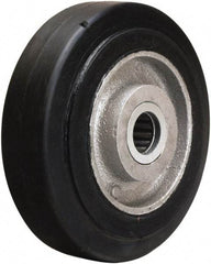 Hamilton - 5 Inch Diameter x 1-1/2 Inch Wide, Rubber on Aluminum Caster Wheel - 240 Lb. Capacity, 1-3/4 Inch Hub Length, 3/4 Inch Axle Diameter, Straight Roller Bearing - Industrial Tool & Supply
