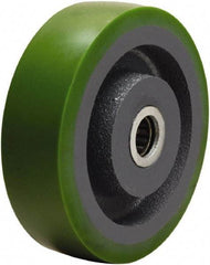Hamilton - 5 Inch Diameter x 1-1/2 Inch Wide, Polyurethane on Cast Iron Caster Wheel - 700 Lb. Capacity, 1-7/8 Inch Hub Length, 1/2 Inch Axle Diameter, Sealed Precision Ball Bearing - Industrial Tool & Supply