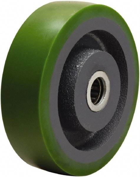 Hamilton - 5 Inch Diameter x 1-1/2 Inch Wide, Polyurethane on Cast Iron Caster Wheel - 700 Lb. Capacity, 1-5/8 Inch Hub Length, 1-3/16 Inch Axle Diameter, Plain Bore Bearing - Industrial Tool & Supply