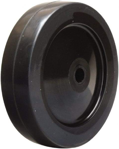 Hamilton - 5 Inch Diameter x 1-1/4 Inch Wide, Soft Rubber Caster Wheel - 190 Lb. Capacity, 1-1/2 Inch Hub Length, 1/2 Inch Axle Diameter, Self-Lube Bearing - Industrial Tool & Supply
