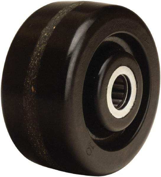 Hamilton - 4 Inch Diameter x 2 Inch Wide, Phenolic Caster Wheel - 800 Lb. Capacity, 2-3/16 Inch Hub Length, 3/4 Inch Axle Diameter, Straight Roller Bearing - Industrial Tool & Supply