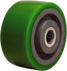 Hamilton - 4 Inch Diameter x 2 Inch Wide, Polyurethane on Cast Iron Caster Wheel - 750 Lb. Capacity, 2-1/4 Inch Hub Length, 3/4 Inch Axle Diameter, Straight Roller Bearing - Industrial Tool & Supply