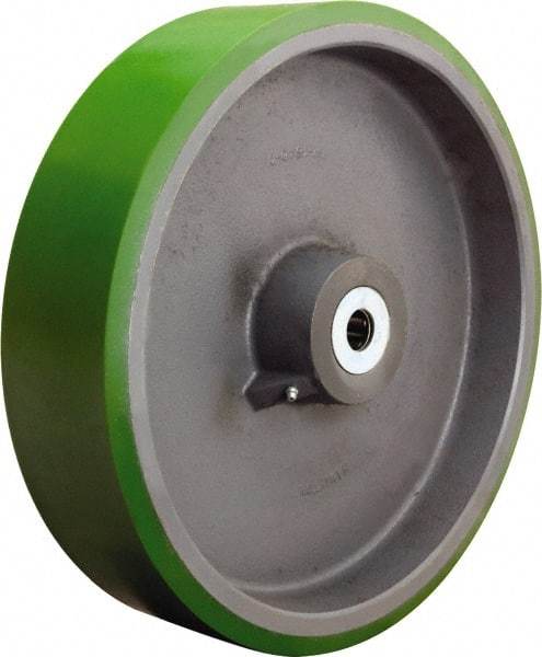 Hamilton - 16 Inch Diameter x 5 Inch Wide, Polyurethane on Cast Iron Caster Wheel - 7,700 Lb. Capacity, 5-1/4 Inch Hub Length, 1-1/4 Inch Axle Diameter, Tapered Roller Bearing - Industrial Tool & Supply