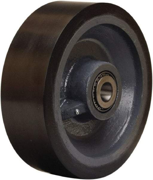 Hamilton - 12 Inch Diameter x 4 Inch Wide, Polyurethane on Forged Steel Caster Wheel - 7,800 Lb. Capacity, 4-1/4 Inch Hub Length, 1-1/2 Inch Axle Diameter, Straight Roller Bearing - Industrial Tool & Supply
