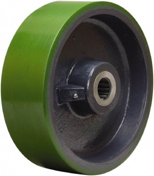 Hamilton - 12 Inch Diameter x 4 Inch Wide, Polyurethane on Cast Iron Caster Wheel - 4,800 Lb. Capacity, 4-1/4 Inch Hub Length, 2-3/16 Inch Axle Diameter, Plain Bore Bearing - Industrial Tool & Supply