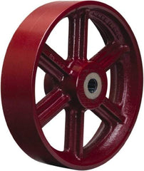 Hamilton - 16 Inch Diameter x 5 Inch Wide, Cast Iron Caster Wheel - 6,500 Lb. Capacity, 5-1/4 Inch Hub Length, 1-1/2 Inch Axle Diameter, Tapered Roller Bearing - Industrial Tool & Supply
