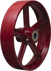Hamilton - 12 Inch Diameter x 2-1/2 Inch Wide, Cast Iron Caster Wheel - 1,200 Lb. Capacity, 3-1/4 Inch Hub Length, 1-15/16 Inch Axle Diameter, Plain Bore Bearing - Industrial Tool & Supply