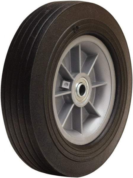 Hamilton - 10 Inch Diameter x 2-3/4 Inch Wide, Rubber on Polypropylene Caster Wheel - 500 Lb. Capacity, 2-1/4 Inch Hub Length, 5/8 Inch Axle Diameter, Ball Bearing - Industrial Tool & Supply