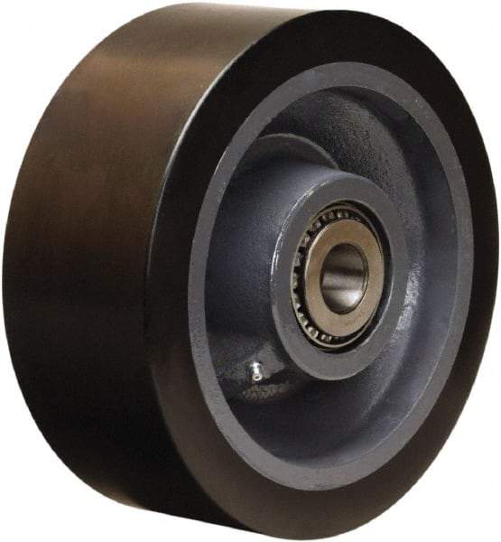Hamilton - 10 Inch Diameter x 4 Inch Wide, Polyurethane on Forged Steel Caster Wheel - 6,500 Lb. Capacity, 4-1/4 Inch Hub Length, 1-1/2 Inch Axle Diameter, Straight Roller Bearing - Industrial Tool & Supply