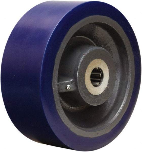 Hamilton - 10 Inch Diameter x 4 Inch Wide, Polyurethane on Forged Steel Caster Wheel - 5,000 Lb. Capacity, 4-1/4 Inch Hub Length, 1-1/2 Inch Axle Diameter, Straight Roller Bearing - Industrial Tool & Supply