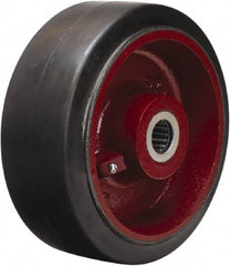 Hamilton - 10 Inch Diameter x 4 Inch Wide, Rubber on Cast Iron Caster Wheel - 1,400 Lb. Capacity, 4-1/4 Inch Hub Length, 1-1/4 Inch Axle Diameter, Tapered Roller Bearing - Industrial Tool & Supply