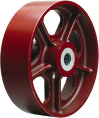 Hamilton - 11 Inch Diameter x 4 Inch Wide, Cast Iron Caster Wheel - 4,000 Lb. Capacity, 4-1/4 Inch Hub Length, 1 Inch Axle Diameter, Straight Roller Bearing - Industrial Tool & Supply