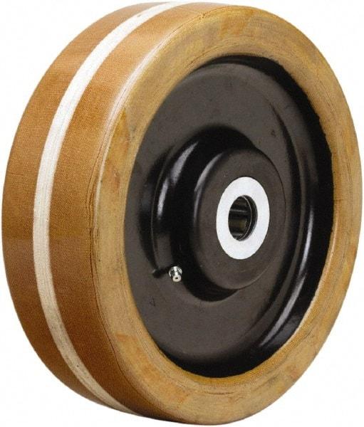 Hamilton - 10 Inch Diameter x 3 Inch Wide, Phenolic Caster Wheel - 3,600 Lb. Capacity, 3-1/4 Inch Hub Length, 1-1/4 Inch Axle Diameter, Straight Roller Bearing - Industrial Tool & Supply