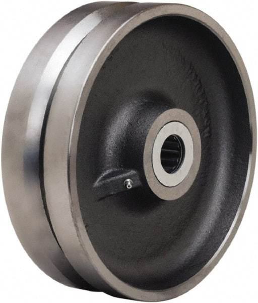 Hamilton - 10 Inch Diameter x 3 Inch Wide, Forged Steel Caster Wheel - 3,600 Lb. Capacity, 3-1/4 Inch Hub Length, 2-3/16 Inch Axle Diameter, Plain Bore Bearing - Industrial Tool & Supply