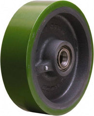 Hamilton - 10 Inch Diameter x 3 Inch Wide, Polyurethane on Cast Iron Caster Wheel - 3,000 Lb. Capacity, 3-1/4 Inch Hub Length, 1 Inch Axle Diameter, Tapered Roller Bearing - Industrial Tool & Supply