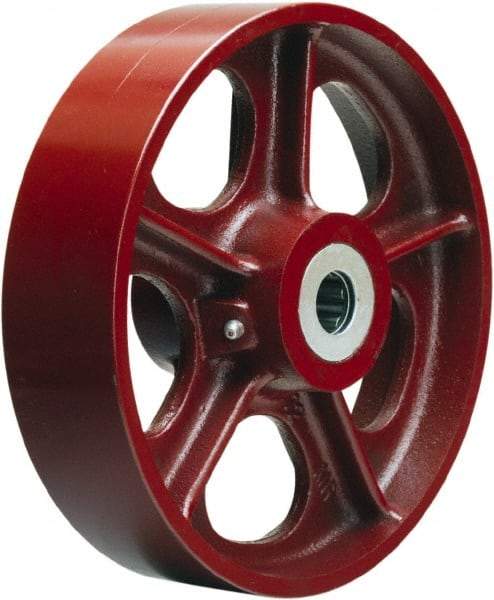 Hamilton - 10 Inch Diameter x 2-1/2 Inch Wide, Cast Iron Caster Wheel - 2,500 Lb. Capacity, 3-1/4 Inch Hub Length, 1-1/4 Inch Axle Diameter, Tapered Roller Bearing - Industrial Tool & Supply