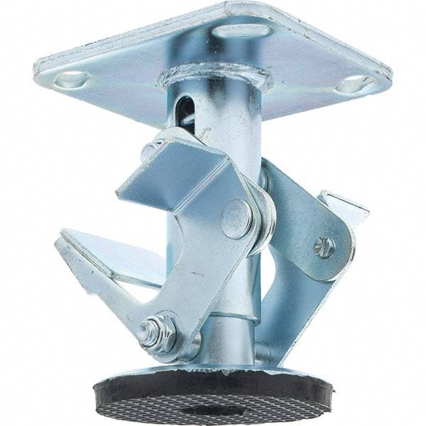 Hamilton - Floor Truck Lock for 5" Diam Caster Wheels - 5-1/2" Retracted Clearance, 4" x 4-1/2" Top Plate Size, 2-5/8" x 3-5/8" Slotted to 3" x 3" Bolt Hole Spacing - Industrial Tool & Supply