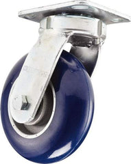 Hamilton - 4" Diam x 2" Wide x 5-5/8" OAH Top Plate Mount Swivel Caster - Polyurethane, Sealed Precision Ball Bearing, 4 x 4-1/2" Plate - Industrial Tool & Supply