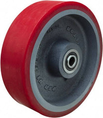 Hamilton - 10 Inch Diameter x 3 Inch Wide, Polyurethane on Cast Iron Caster Wheel - 3,600 Lb. Capacity, 3-1/4 Inch Hub Length, 3/4 Inch Axle Diameter, Precision Ball Bearing - Industrial Tool & Supply