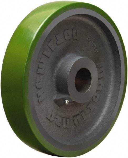 Hamilton - 12 Inch Diameter x 2-1/2 Inch Wide, Polyurethane on Cast Iron Caster Wheel - 2,800 Lb. Capacity, 3-1/4 Inch Hub Length, 1 Inch Axle Diameter, Straight Roller Bearing - Industrial Tool & Supply