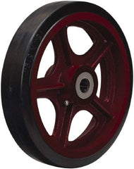 Hamilton - 12 Inch Diameter x 3 Inch Wide, Rubber on Cast Iron Caster Wheel - 1,140 Lb. Capacity, 3-1/4 Inch Hub Length, 1-1/4 Inch Axle Diameter, Tapered Roller Bearing - Industrial Tool & Supply