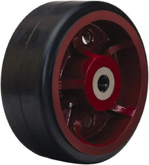 Hamilton - 12 Inch Diameter x 5 Inch Wide, Rubber on Cast Iron Caster Wheel - 2,050 Lb. Capacity, 5-1/4 Inch Hub Length, 1-1/4 Inch Axle Diameter, Straight Roller Bearing - Industrial Tool & Supply