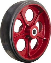 Hamilton - 18 Inch Diameter x 5 Inch Wide, Rubber on Cast Iron Caster Wheel - 2,800 Lb. Capacity, 5-1/4 Inch Hub Length, 1-1/2 Inch Axle Diameter, Tapered Roller Bearing - Industrial Tool & Supply