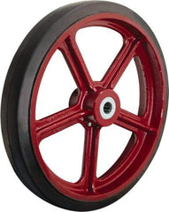 Hamilton - 18 Inch Diameter x 3 Inch Wide, Rubber on Cast Iron Caster Wheel - 1,550 Lb. Capacity, 3-1/4 Inch Hub Length, 1-1/4 Inch Axle Diameter, Straight Roller Bearing - Industrial Tool & Supply