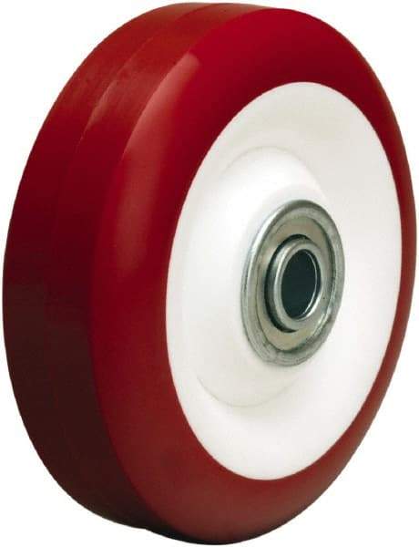Hamilton - 4 Inch Diameter x 1-3/8 Inch Wide, Polyurethane on Polypropylene Caster Wheel - 400 Lb. Capacity, 1-5/8 Inch Hub Length, 1/2 Inch Axle Diameter, Ball Bearing - Industrial Tool & Supply