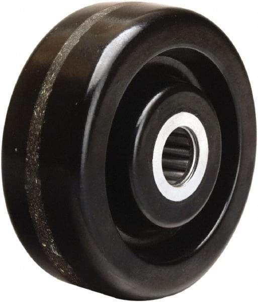 Hamilton - 4 Inch Diameter x 1-1/2 Inch Wide, Phenolic Caster Wheel - 600 Lb. Capacity, 1-5/8 Inch Hub Length, 1/2 Inch Axle Diameter, Straight Roller Bearing - Industrial Tool & Supply