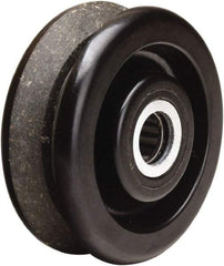 Hamilton - 4 Inch Diameter x 1-1/2 Inch Wide, Phenolic Caster Wheel - 380 Lb. Capacity, 1-5/8 Inch Hub Length, 1-3/16 Inch Axle Diameter, Plain Bore Bearing - Industrial Tool & Supply