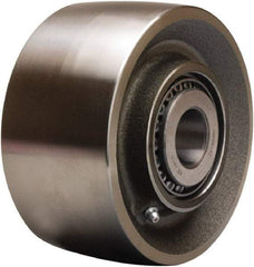 Hamilton - 6 Inch Diameter x 3 Inch Wide, Forged Steel Caster Wheel - 4,500 Lb. Capacity, 3-1/4 Inch Hub Length, 1 Inch Axle Diameter, Straight Roller Bearing - Industrial Tool & Supply