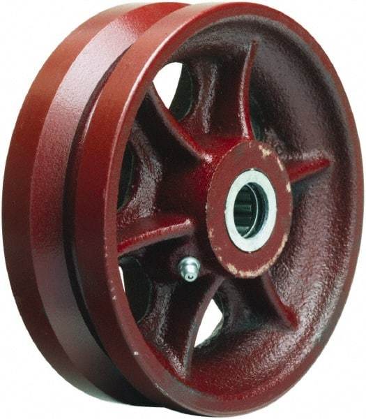 Hamilton - 6 Inch Diameter x 2 Inch Wide, Cast Iron Caster Wheel - 1,000 Lb. Capacity, 2-1/4 Inch Hub Length, 1-3/16 Inch Axle Diameter, Plain Bore Bearing - Industrial Tool & Supply
