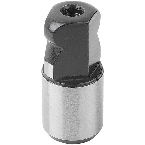 KIPP - 20mm Nose Diam, 15mm Nose Length, Flattened Ball Straight Locating Pin - Industrial Tool & Supply