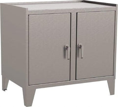 Jamco - 2 Shelf Locking Storage Cabinet - Stainless Steel, 36" Wide x 24" Deep x 34" High - Industrial Tool & Supply