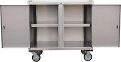 Jamco - 36" Wide x 34" High x 18" Deep, Mobile Closed Cabinet - 1,200 Lb Capacity, 11" Shelf Clearance - Industrial Tool & Supply