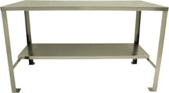 Jamco - 72 Wide x 30" Deep x 35" High, 14 Gauge Stainless Steel Workbench - 14 Gauge Stainless Steel Top, Angle Legs, Stainless - Industrial Tool & Supply
