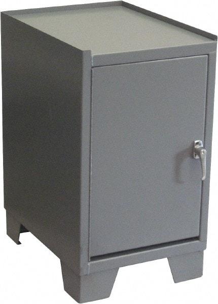 Jamco - 2 Shelf Locking Storage Cabinet - Steel, 24" Wide x 18" Deep x 33" High, Gray - Industrial Tool & Supply