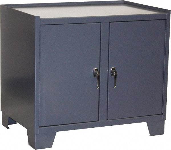 Jamco - 2 Shelf Locking Storage Cabinet - Steel, 36" Wide x 24" Deep x 33" High, Gray - Industrial Tool & Supply