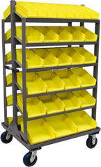 Jamco - 58 Bin Sloping Shelf - 36 Inch Overall Width x 30 Inch Overall Depth x 66 Inch Overall Height, Plastic Bins - Industrial Tool & Supply