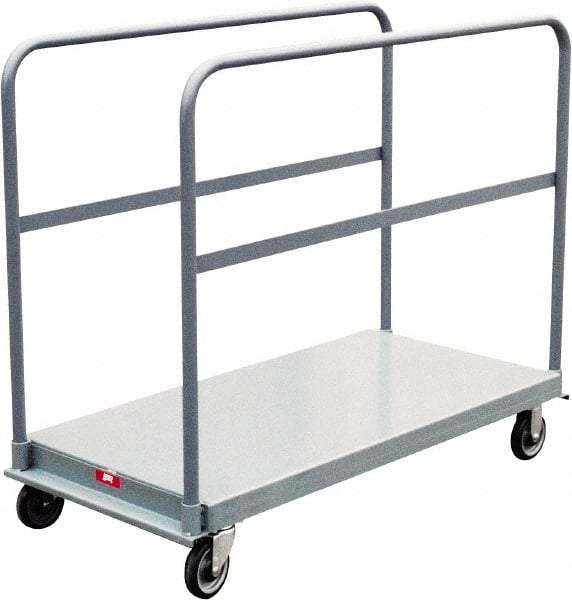 Jamco - 1,200 Lb Capacity Platform Truck - Steel Deck, 48" OAW, 9" Platform Height - Industrial Tool & Supply