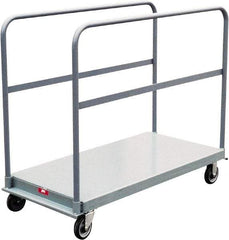 Jamco - 1,200 Lb Capacity Platform Truck - Steel Deck, 48" OAW, 9" Platform Height - Industrial Tool & Supply