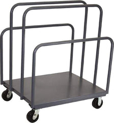 Jamco - 2,000 Lb Capacity Sheet & Panel Truck - Steel Deck, 48" OAW, 9" Platform Height, Phenolic Casters - Industrial Tool & Supply