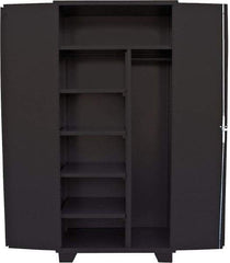 Jamco - 4 Shelf Locking Storage Cabinet - Steel, 36" Wide x 24" Deep x 78" High, Black - Industrial Tool & Supply