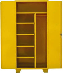 Jamco - 4 Shelf Locking Storage Cabinet - Steel, 36" Wide x 24" Deep x 78" High, Yellow - Industrial Tool & Supply