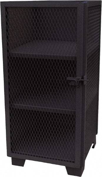 Jamco - 3 Shelf Security Storage Cabinet - Steel, 36" Wide x 24" Deep x 54" High, Black - Industrial Tool & Supply