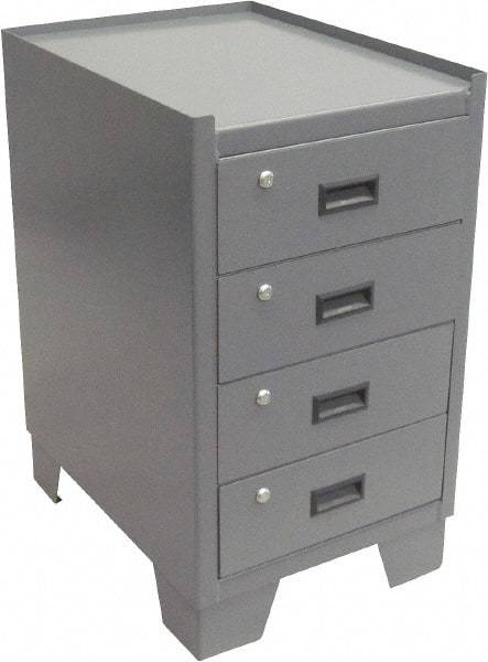 Jamco - Locking Storage Cabinet - Steel, 24" Wide x 18" Deep x 33" High, Gray - Industrial Tool & Supply